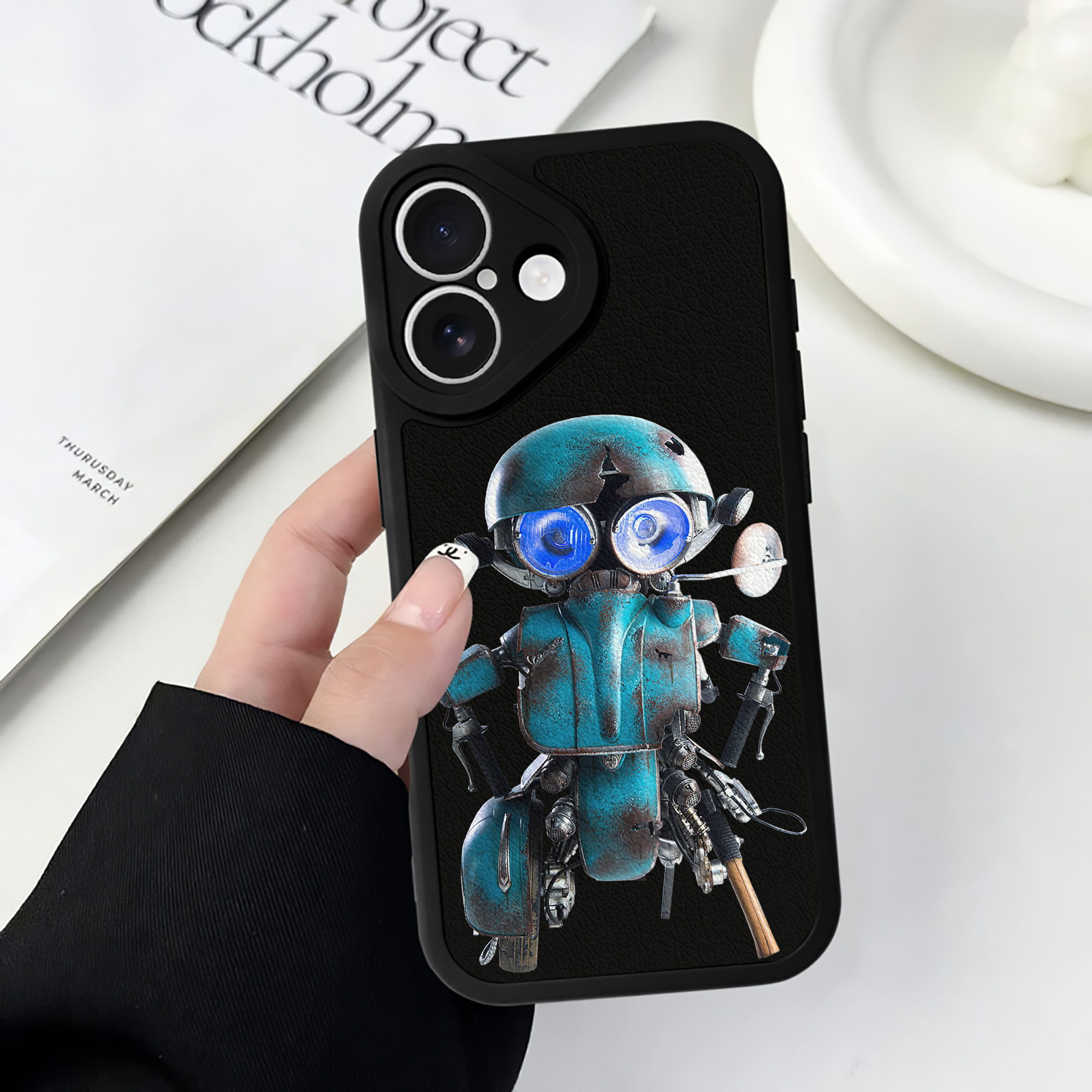 （画像用）  【iPhone 16シリーズ対応】シリコンスマホケース（レザー調） 材質：シリコン